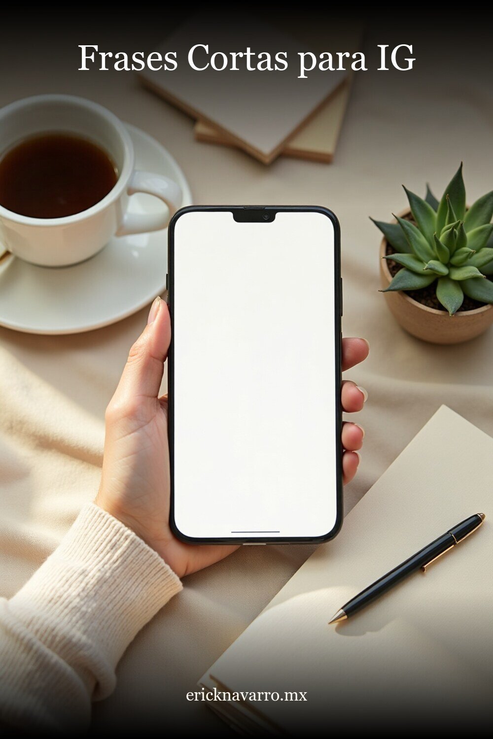 Frases Cortas para Instagram - imagen pinterest Frases Cortas para Instagram en estilo editorial moderno para inspiración visual en México