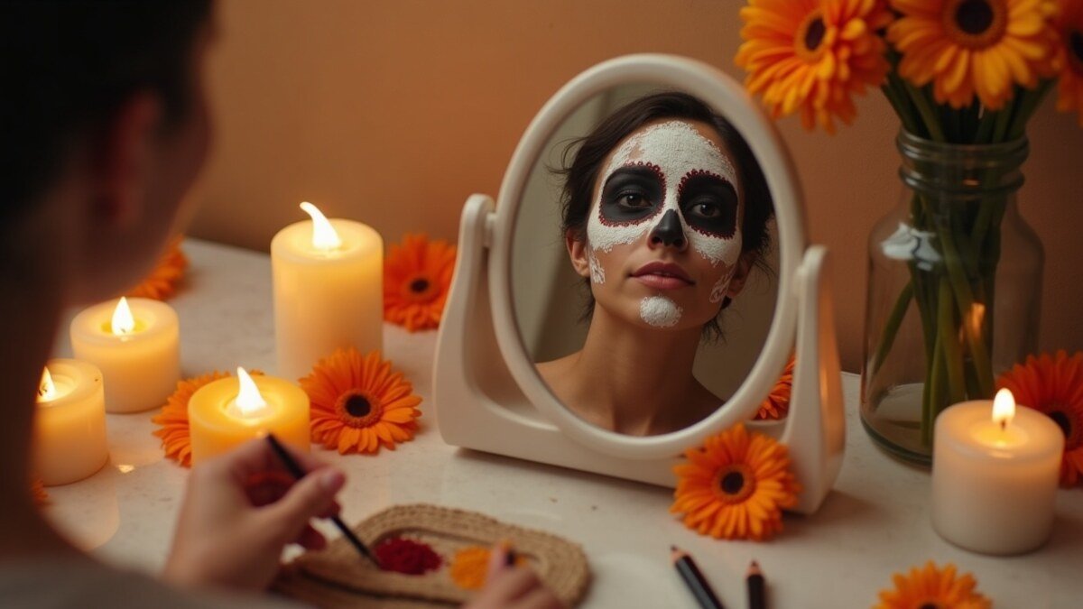 Maquillaje Catrina Sencillo Paso a Paso visual editorial