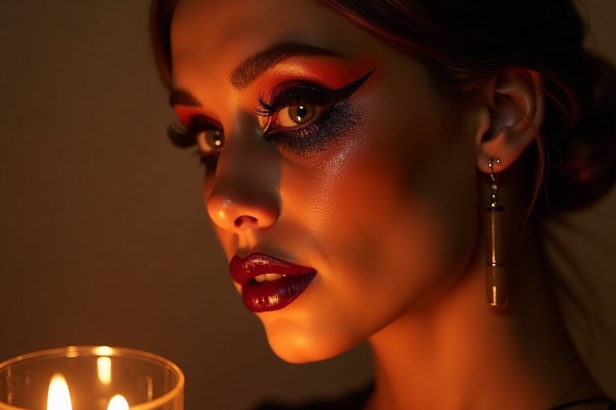 Maquillaje Halloween Facil Mujer en estilo editorial moderno para inspiración visual en México