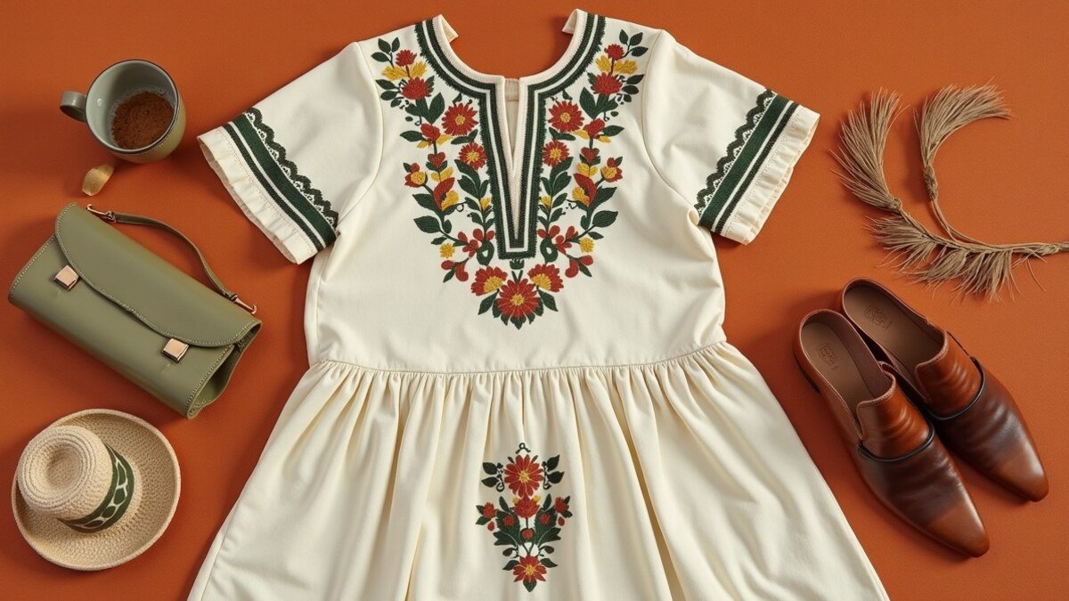 Outfit Fiestas Patrias en estilo editorial moderno para inspiración visual en México