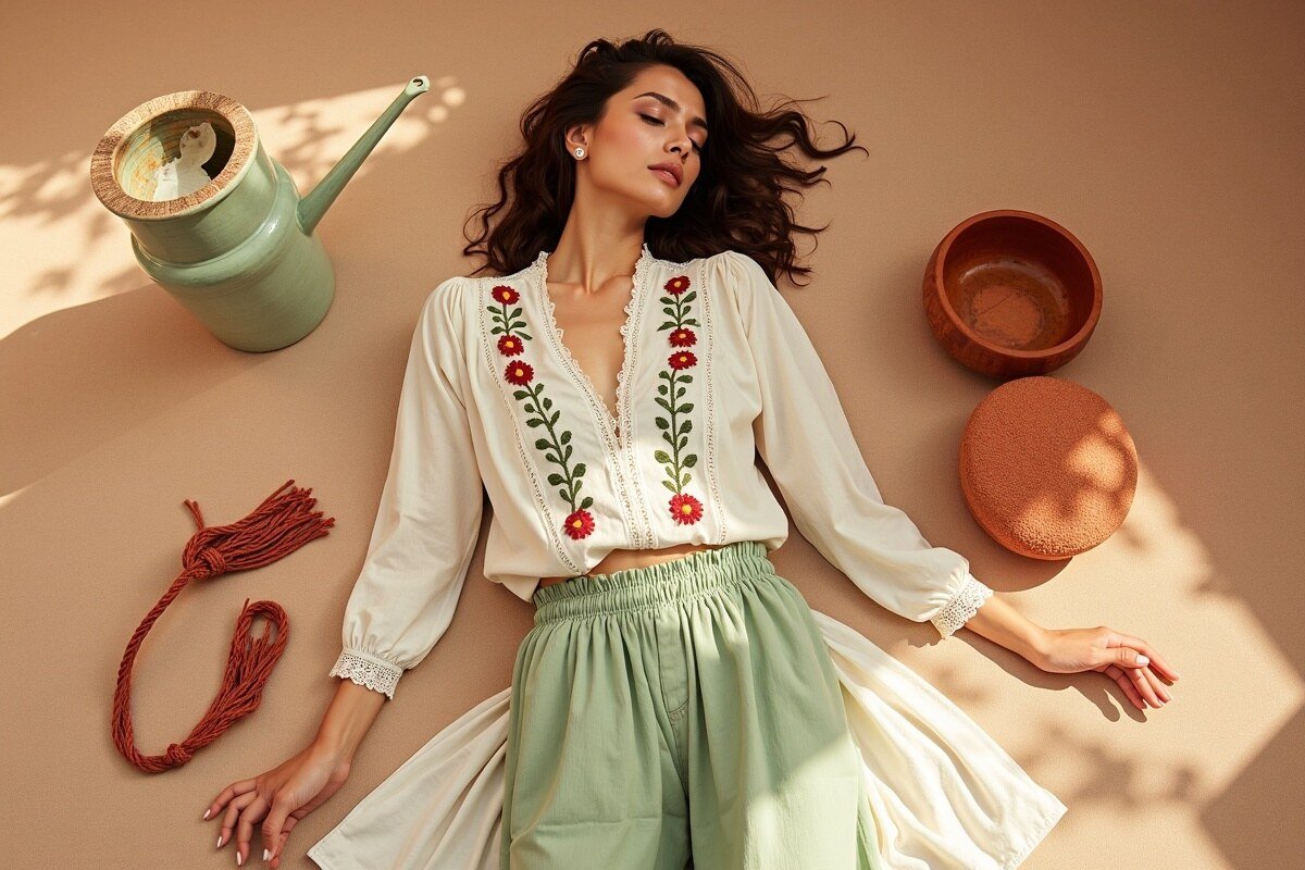 Outfit Fiestas Patrias en estilo editorial moderno para inspiración visual en México