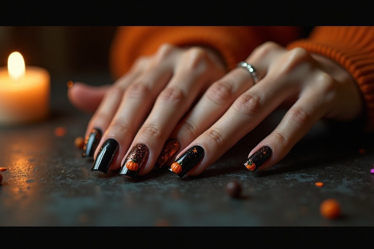 Uñas Halloween 2026 en estilo editorial moderno para inspiración visual en México